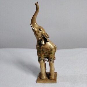 India Egypt Elephant Ornament Home Decor Golden Trump Up for good luck 22" High
